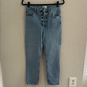 AGOLDE Riley High Rise Straight Crop in Shiver